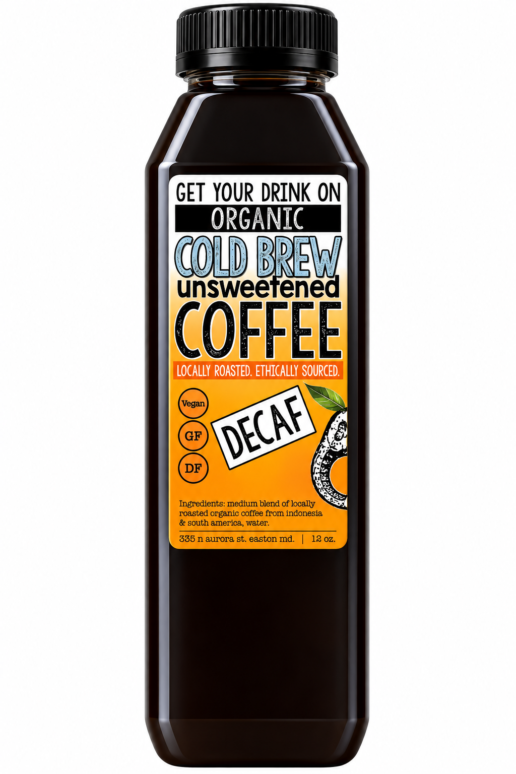 DECAF Cold Brew Coffee (GF) (DF) (V)